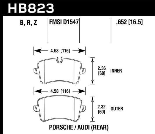 Hawk Performance - Hawk 11 - 18 Audi A8 Quattro HPS 5.0 Rear Brake Pads - Demon Performance