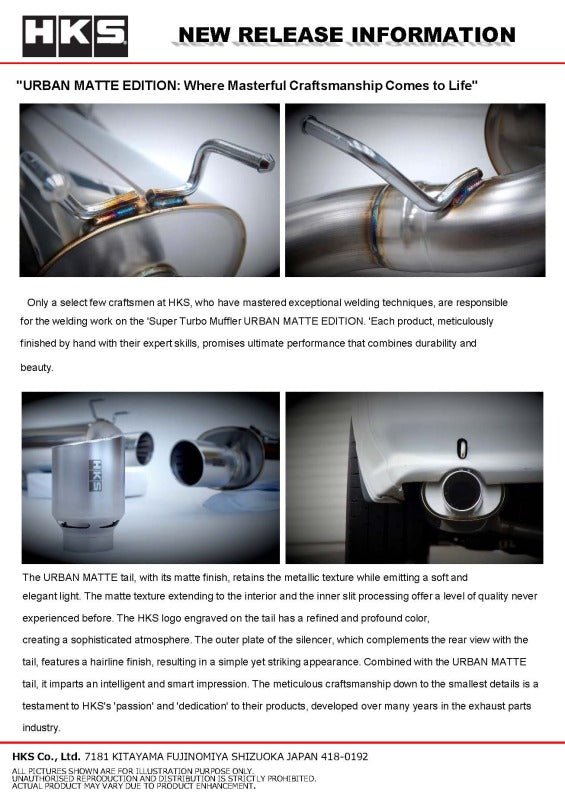 HKS - HKS 89-94 Nissan Skyline GT-R E-BNR32 RB26DETT URBAN MATTE Edition Super Turbo Muffler - Demon Performance