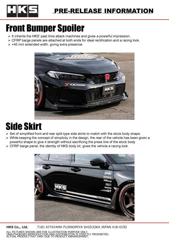 HKS - HKS BODY KIT TYPE-S FL5 F-Spoiler - Demon Performance