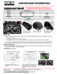 HKS - HKS Carbon Susction Kit ZN8/ZD8 - Demon Performance