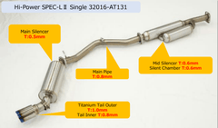HKS - HKS Hi - Power Toyota/Subaru FA20 Spec - L2 Single Exhaust - Demon Performance