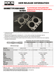 HKS - HKS Subaru FA24 0.8mm Thickness 11.8 CR Grommet Type Head Gasket - Demon Performance