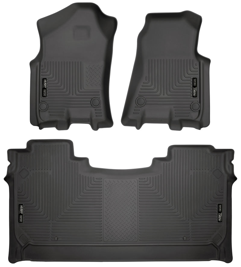 Husky Liners - Husky Liners 19 Dodge Ram 1500 Crew Cab Weatherbeater Black Front & 2nd Seat Floor Liners - Demon Performance