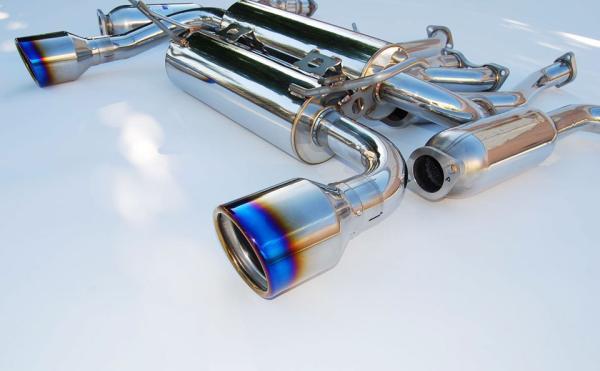 Invidia - Invidia 02 - 08 Nissan 350z Gemini Rolled Titanium Tip Cat - back Exhaust - Demon Performance