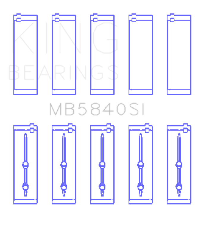King Engine Bearings - King Engine Bearings Chrysler/Dodge Gen 3 Hemi 5.7/6.1/6.4 (Size +0.75mm) Main Bearing Set - Demon Performance