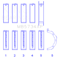 King Engine Bearings - King Ford Mustang Prod 302 Coyote (Size STD) Performance Main Bearing Set - Demon Performance