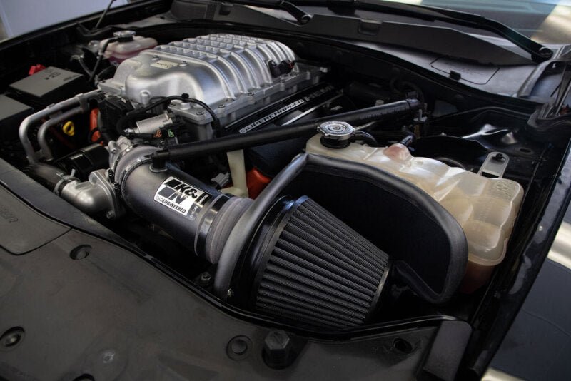 K&N Engineering - K&N 17 - 23 Dodge Charger/Challenger Hellcat SC 6.2L V8 DRYFLOW Performance Air Intake System - Demon Performance