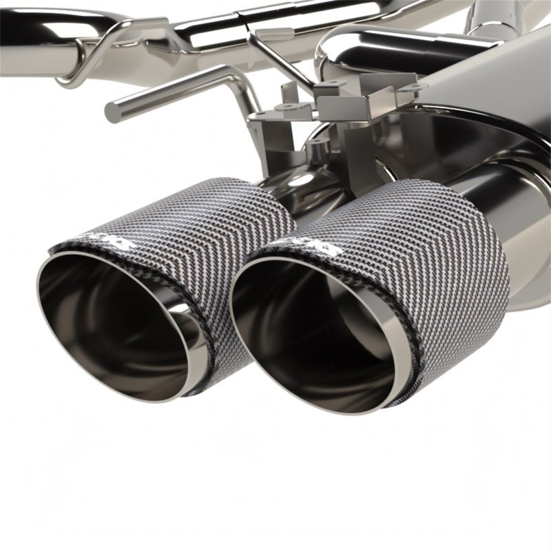 Kooks Headers - Kooks 18 - 24 Ford Mustang GT 5.0 3in. Valved Touring Cat - Back Exhaust - Carbon Tips - Demon Performance