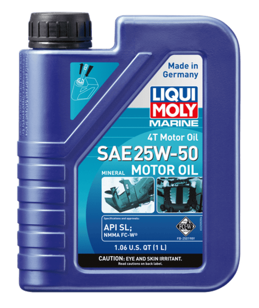 LIQUI MOLY - LIQUI MOLY 1L Marine 4T Motor Oil SAE 25W50 - Demon Performance