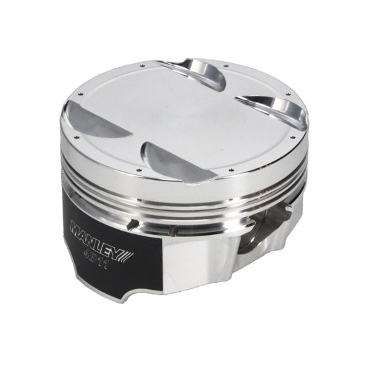 Manley Performance - Manley Mitsubishi 4B11 86.5mm Bore 10.0:1 CR - 3.5cc Dish Turbo Tuff Piston Set w/ Rings - Demon Performance