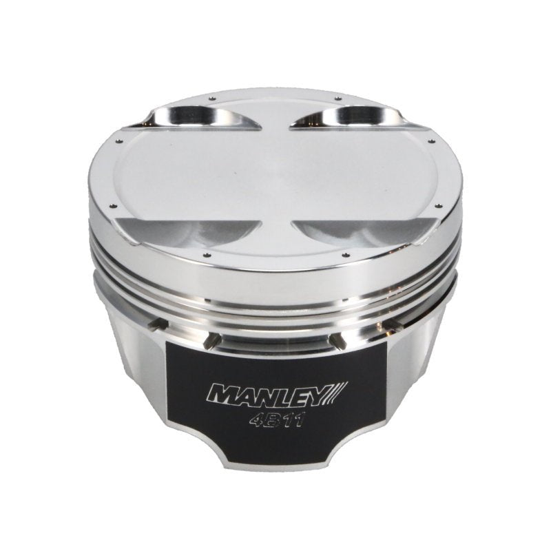 Manley Performance - Manley Mitsubishi 4B11 86.5mm Bore 10.0:1 CR - 3.5cc Dish Turbo Tuff Piston Set w/ Rings - Demon Performance