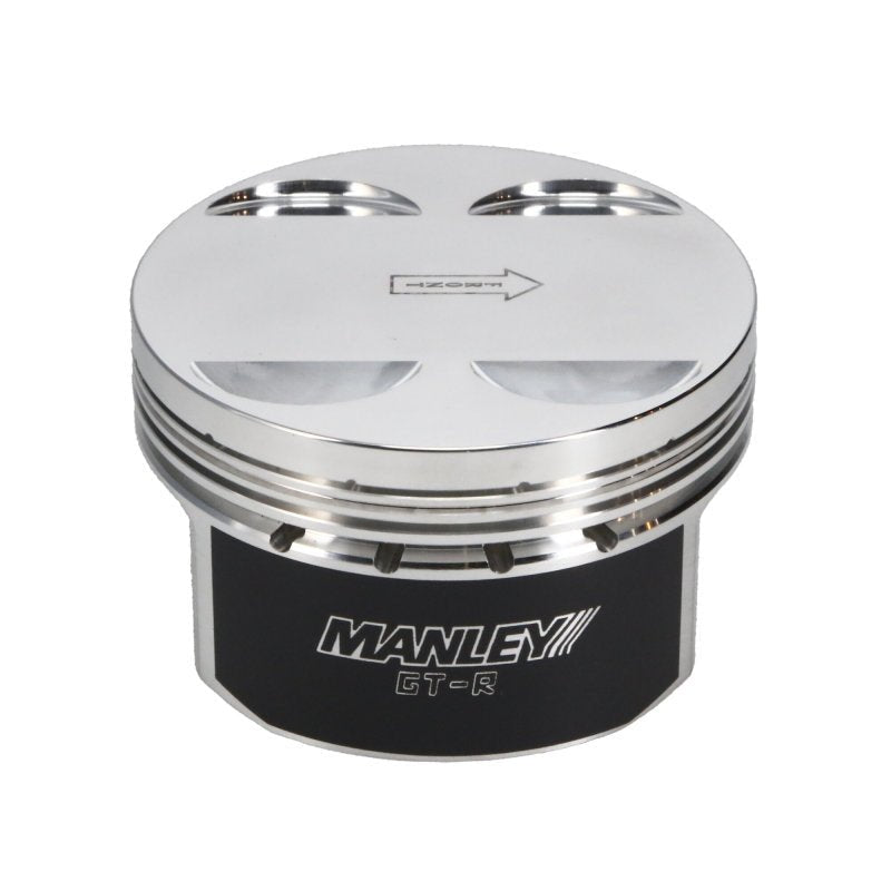 Manley Performance - Manley Nissan GTR VR38DETT 98mm Bore 88.4mm Stroke - 2cc Dish Turbo Tuff Piston Set w/ Rings - Demon Performance