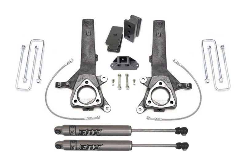 Maxtrac - MaxTrac 04 - 18 Nissan Titan 2WD 4in/2in MaxPro Elite Spindle Lift Kit w/FOX Shocks - Demon Performance