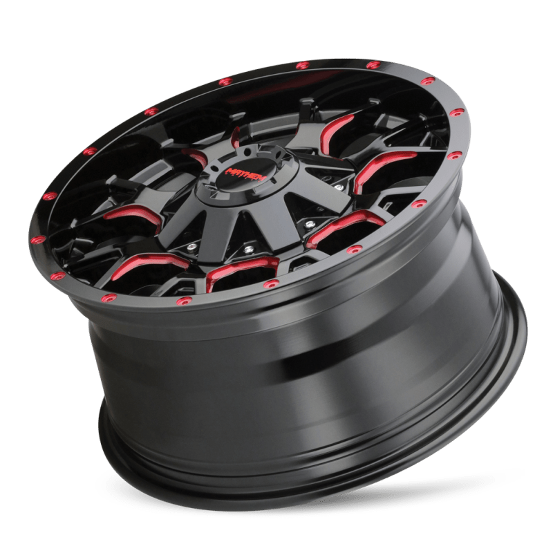 Mayhem - Mayhem 8015 Warrior 18x9 / 6x135 BP / 18mm Offset / 106mm Hub Black w/ Prism Red Wheel - Demon Performance