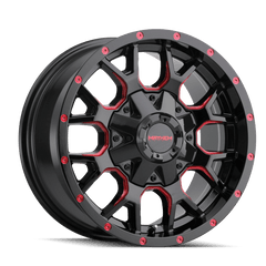 Mayhem - Mayhem 8015 Warrior 18x9 / 6x135 BP / 18mm Offset / 106mm Hub Black w/ Prism Red Wheel - Demon Performance