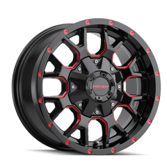 Mayhem - Mayhem 8015 Warrior 18x9 / 6x135 BP / 18mm Offset / 106mm Hub Black w/ Prism Red Wheel - Demon Performance