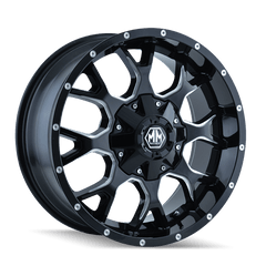 Mayhem - Mayhem 8015 Warrior 20x9 / 6x135 BP / 18mm Offset / 106mm Hub Black w/ Milled Spokes Wheel - Demon Performance