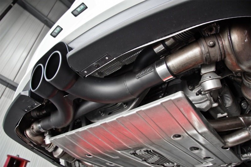 MBRP - MBRP 14 - 19 Porsche GT3/GT3RS 3in Center Muffler Bypass 4in Tips - Black Coated - Demon Performance