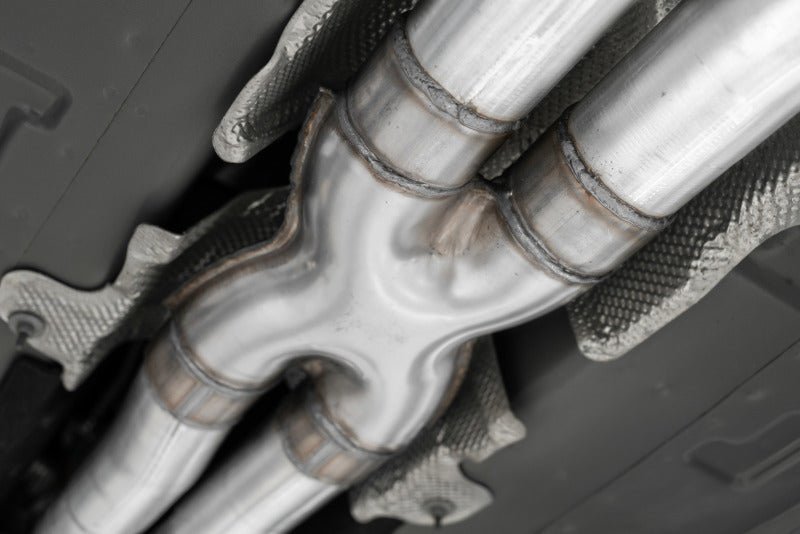 MBRP - MBRP 15 - 16 Dodge Challenger RT 5.7L Aluminized Steel 3in Dual Rear Cat - back Quad Tips - Street - Demon Performance