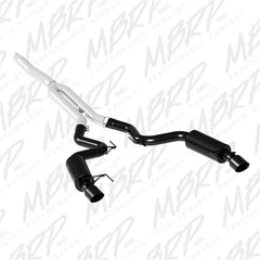 MBRP - MBRP 15 - 18 Ford Mustang EcoBoost 2.3L Black 3in Cat Back Dual Split Rear Exit (Street Version) - Demon Performance