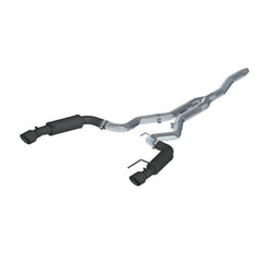 MBRP - MBRP 15 - 19 Ford Mustang EcoBoost 2.3L Black 3in Cat Back Dual Split Rear Exit (Race Version) - Demon Performance