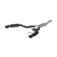 MBRP - MBRP 15 - 19 Ford Mustang EcoBoost 2.3L Black 3in Cat Back Dual Split Rear Exit (Race Version) - Demon Performance