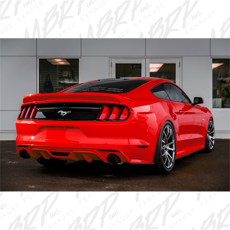 MBRP - MBRP 15 - 19 Ford Mustang EcoBoost 2.3L Black 3in Cat Back Dual Split Rear Exit (Race Version) - Demon Performance