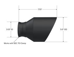 MBRP - MBRP 15 - 23 Dodge Charger 5.7L/6.2L/6.4L T304 3in ID / 5in OD Out / 8in Length Angle Cut Black Tip - Demon Performance