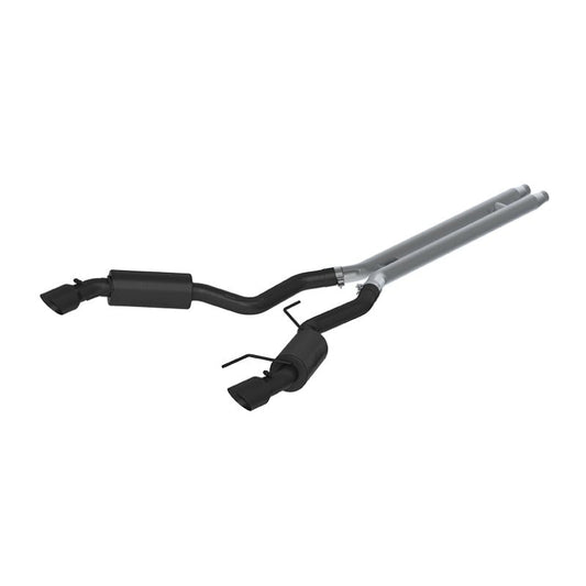 MBRP - MBRP 15 Ford Mustang GT 5.0 3in Cat Back Dual Split Rear Street Version 4.5in Tips - Black Coated - Demon Performance