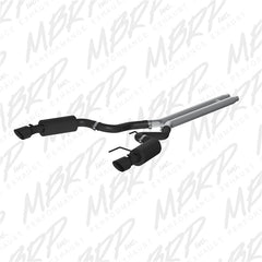 MBRP - MBRP 15 Ford Mustang GT 5.0 Convertible Black 3in Cat Back Dual Split Rear Exit (Street Version) - Demon Performance