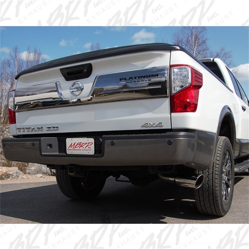 MBRP - MBRP 16 - 19 Nissan Titan XD 5.0L 4in Filter Back Single Side Exit Alum Exhaust System - Demon Performance