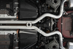 MBRP - MBRP 18 - 20 Ford Mustang GT 5.0 w/ Quad Tip Active Exhaust Cat Back Split Rear T304 w/ Carb Fib Tips - Demon Performance