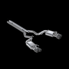 MBRP - MBRP 18 - 20 Ford Mustang GT 5.0 w/ Quad Tip Active Exhaust Cat Back Split Rear T304 w/ Carb Fib Tips - Demon Performance