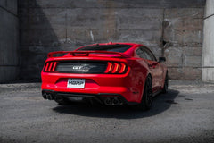 MBRP - MBRP 18 - 20 Ford Mustang GT 5.0 w/ Quad Tip Active Exhaust Cat Back Split Rear T304 w/ Carb Fib Tips - Demon Performance