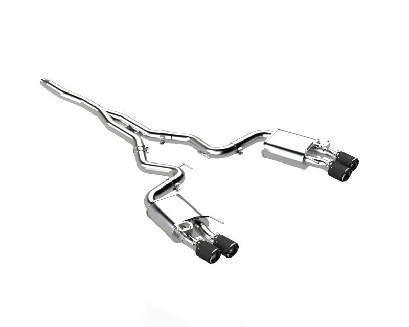 MBRP - MBRP 18 - 22 Ford Mustang 2.3L Ecoboost 3in Cat - Back Exhaust w/ Quad Carbon Fiber SS Tips - T304 - Demon Performance