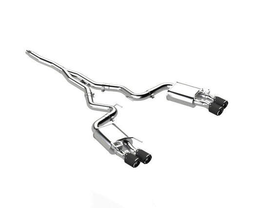 MBRP - MBRP 18 - 22 Ford Mustang 2.3L Ecoboost 3in Cat - Back Exhaust w/ Quad Carbon Fiber SS Tips - T304 - Demon Performance