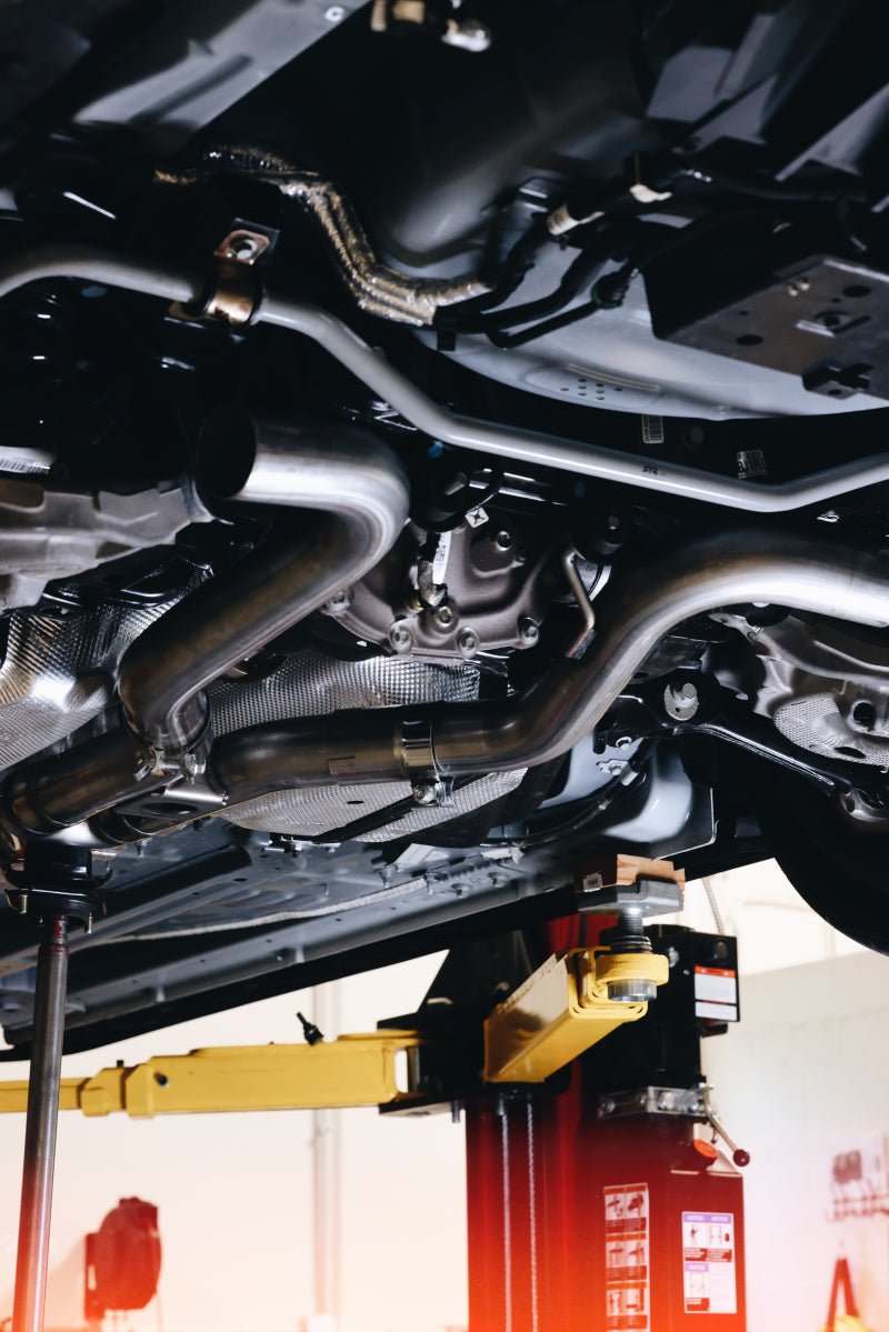 MBRP - MBRP 18 - 22 Ford Mustang 2.3L Ecoboost 3in Cat - Back Exhaust w/ Quad Carbon Fiber SS Tips - T304 - Demon Performance