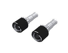 MBRP - MBRP 19 - 24 Ram 1500 5.7L Hemi 3in Inl. 5in OD DW Angle Cut T304 Carbon Exhaust Tips - Pairs - Demon Performance