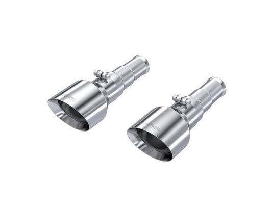 MBRP - MBRP 19 - 24 Ram 1500 5.7L Hemi 3in Inlet 5in OD Dual Wall Angle Cut T304 SS Exhaust Tips - Pairs - Demon Performance