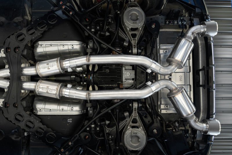 MBRP - MBRP 23 - 24 Nissan Z 3.0L Armor Pro T304 Stainless Steel 3in Cat - Back Dual Rear Exit w/ 5in OD CF Tip - Demon Performance