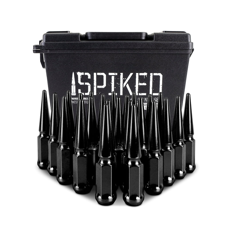 Mishimoto - Mishimoto Mishimoto Steel Spiked Lug Nuts M14 x 1.5 24pc Set Black - Demon Performance