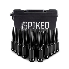 Mishimoto - Mishimoto Mishimoto Steel Spiked Lug Nuts M14 x 1.5 24pc Set Black - Demon Performance