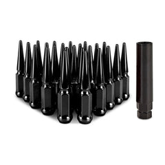 Mishimoto - Mishimoto Mishimoto Steel Spiked Lug Nuts M14 x 1.5 24pc Set Black - Demon Performance