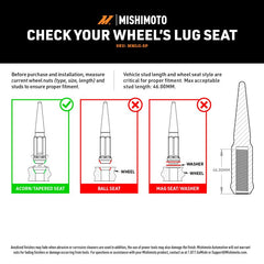 Mishimoto - Mishimoto Mishimoto Steel Spiked Lug Nuts M14 x 1.5 24pc Set Blue - Demon Performance