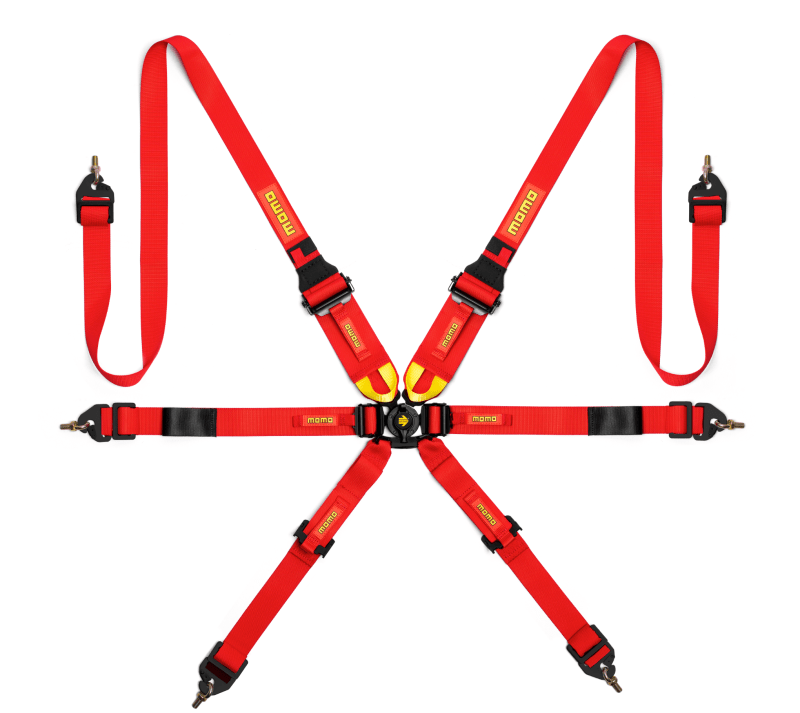 MOMO - Momo Int. Camlock 6pt Clip In Restraint - Red - Demon Performance