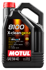 Motul - Motul 5L Synthetic Engine Oil 8100 X - CLEAN Gen 2 5W40 - Demon Performance
