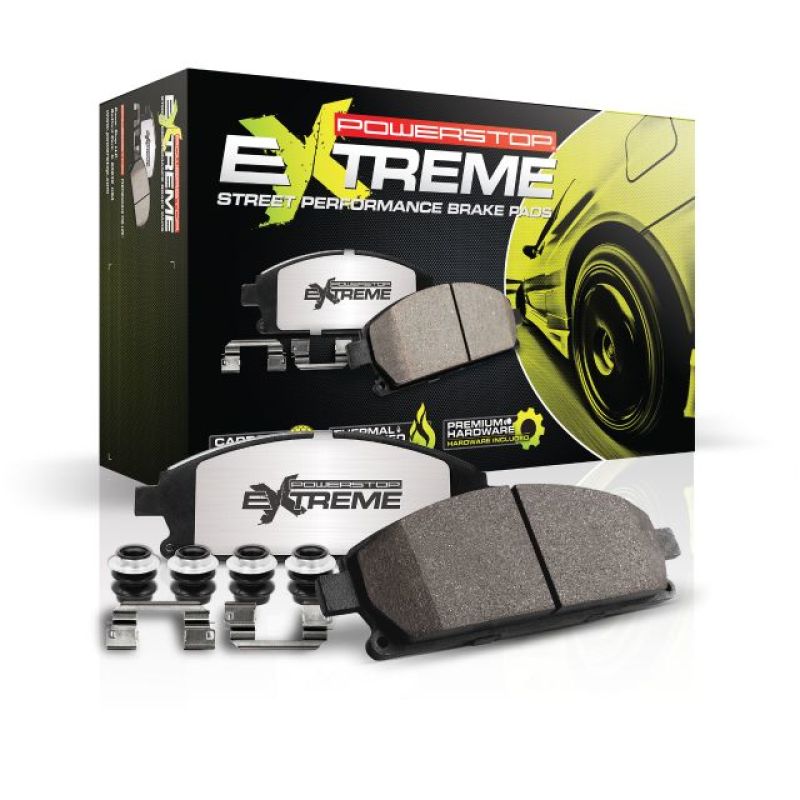 PowerStop - Power Stop 07 - 15 Audi Q7 Front Z26 Extreme Street Brake Pads w/Hardware - Demon Performance