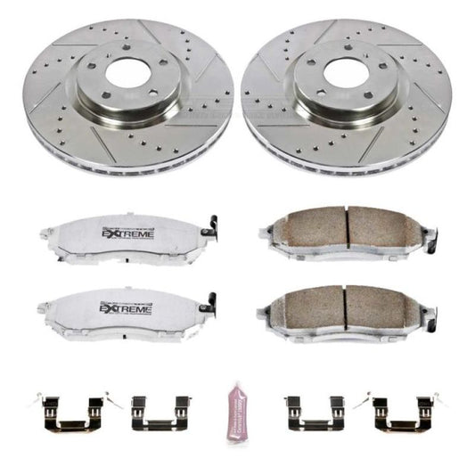 PowerStop - Power Stop 08 - 12 Infiniti EX35 Front Z26 Street Warrior Brake Kit - Demon Performance