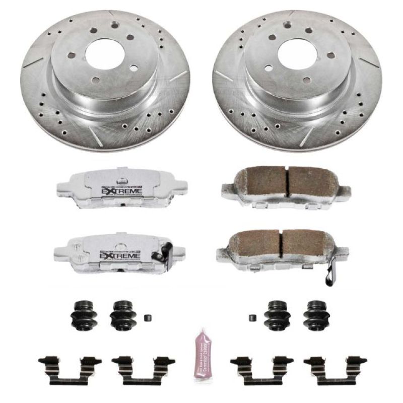 PowerStop - Power Stop 08 - 12 Infiniti EX35 Rear Z26 Street Warrior Brake Kit - Demon Performance