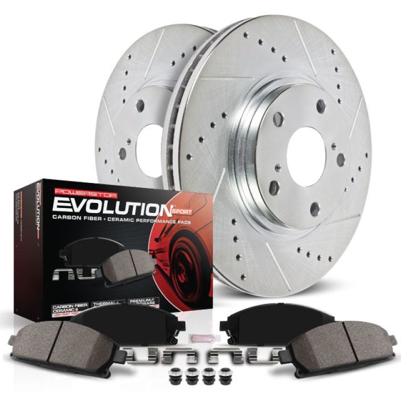 PowerStop - Power Stop 08 - 13 Infiniti G37 Rear Z23 Evolution Sport Brake Kit - Demon Performance